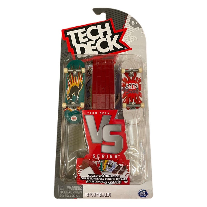 Tech Deck VS Series Sk8shop Mini Skateboard Fingerboard, Obstacle & Challenge Card Set (Flip) - Image 1